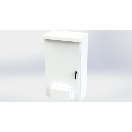 Saginaw Control & Engineering 3 Point Latch Electrical Enclosures, 65 in H, 20 in D, 37.38 in W, NEMA 3R, Galvanized Steel SCE-65XVR3720